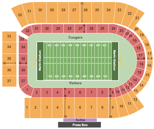 Wsu Cougar Football Stadium Seating Chart